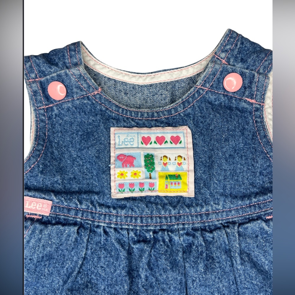 Not for sale Vintage 1980's Lee Jeans denim dress size 18m - Picture 2 of 4